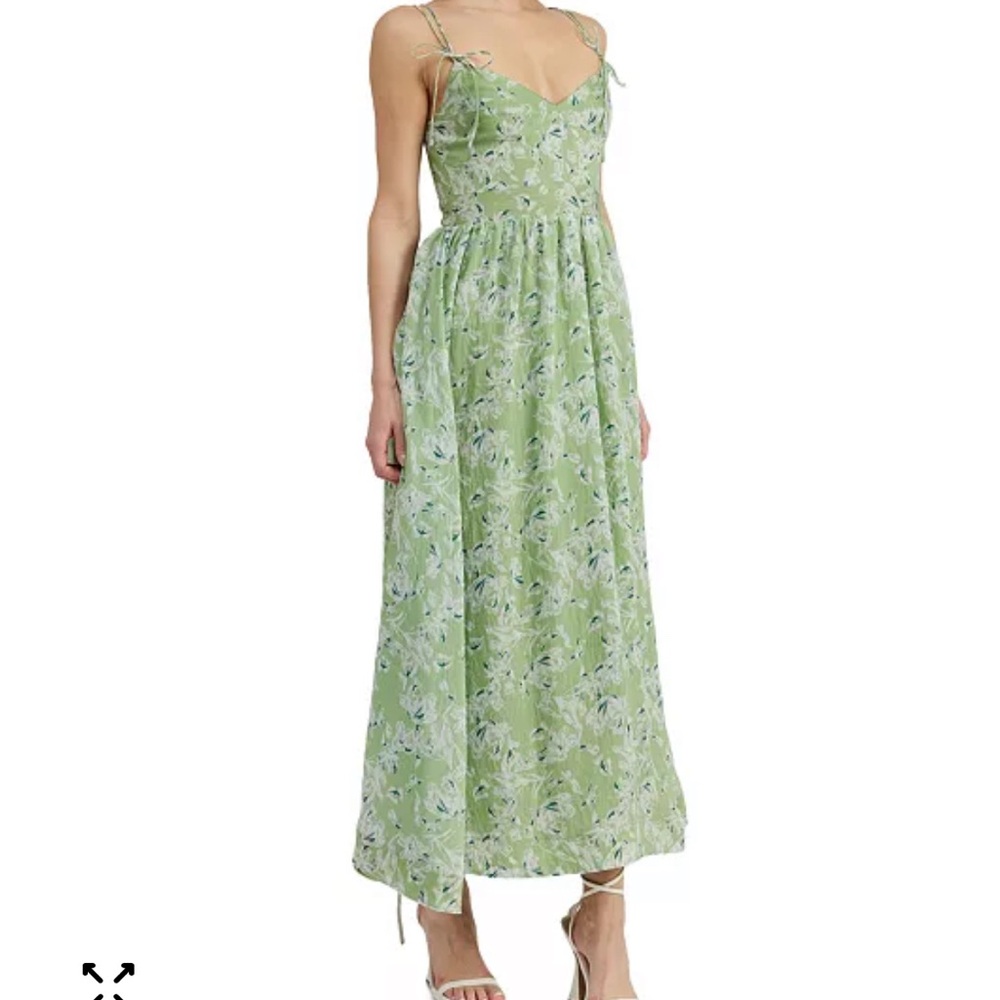 Floral Green Midi Dress